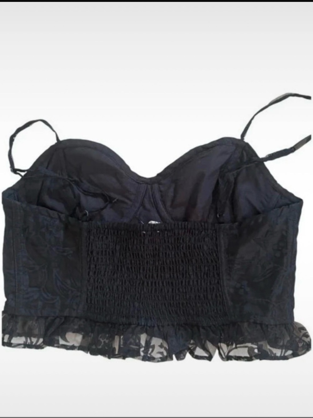Free People Black Bustier Corset Cami Top Size Small - Picture 5 of 7